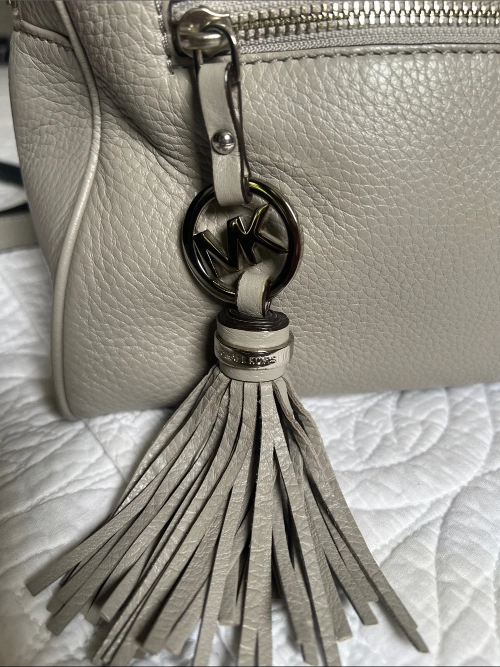 Michael Kors purse. Color pearl grey